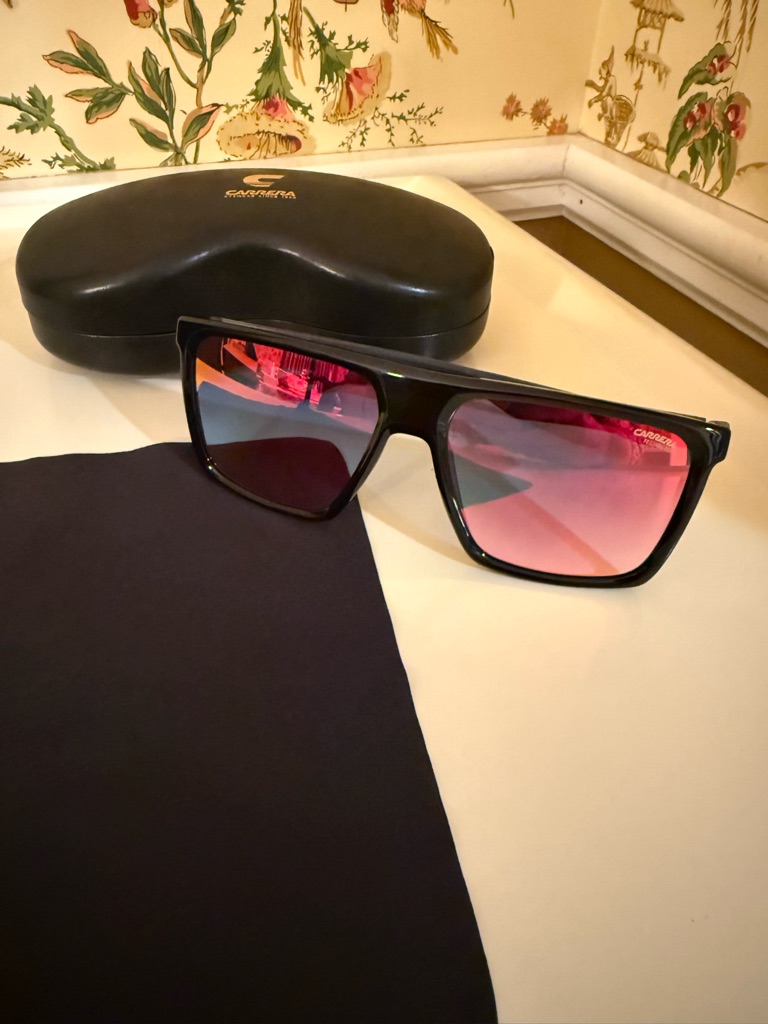 Carrera Black Festival Edition Sunglasses With Pink Gradient Lenses